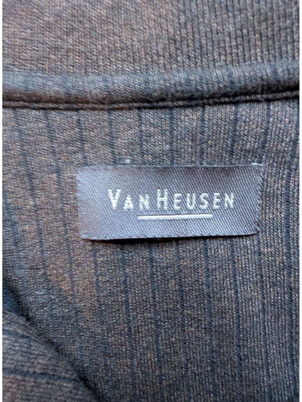 Van Heusen Men’s Long Sleeve Polo Shirt – Dark Gray – Size Large - Picture 2 of 4